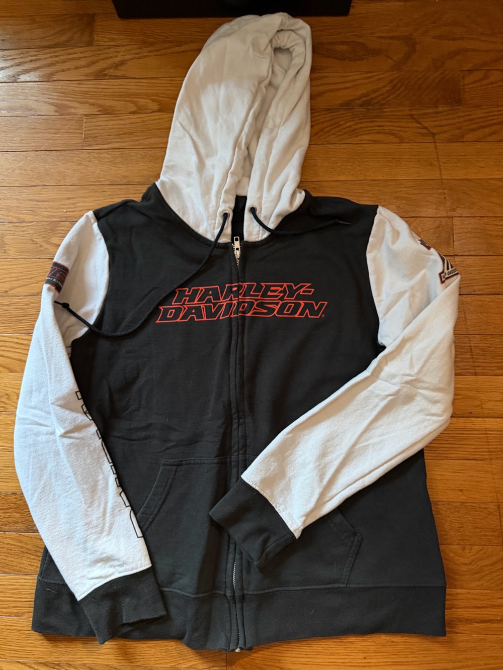 Harley-Davidson Women’s Black & White Zip Hoodie